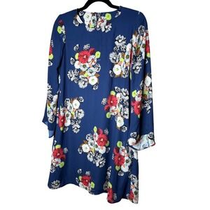 Anthropologie Uncle Frank Women Floral Bell Sleeve Pockets Mini‎ Dress XS Boho